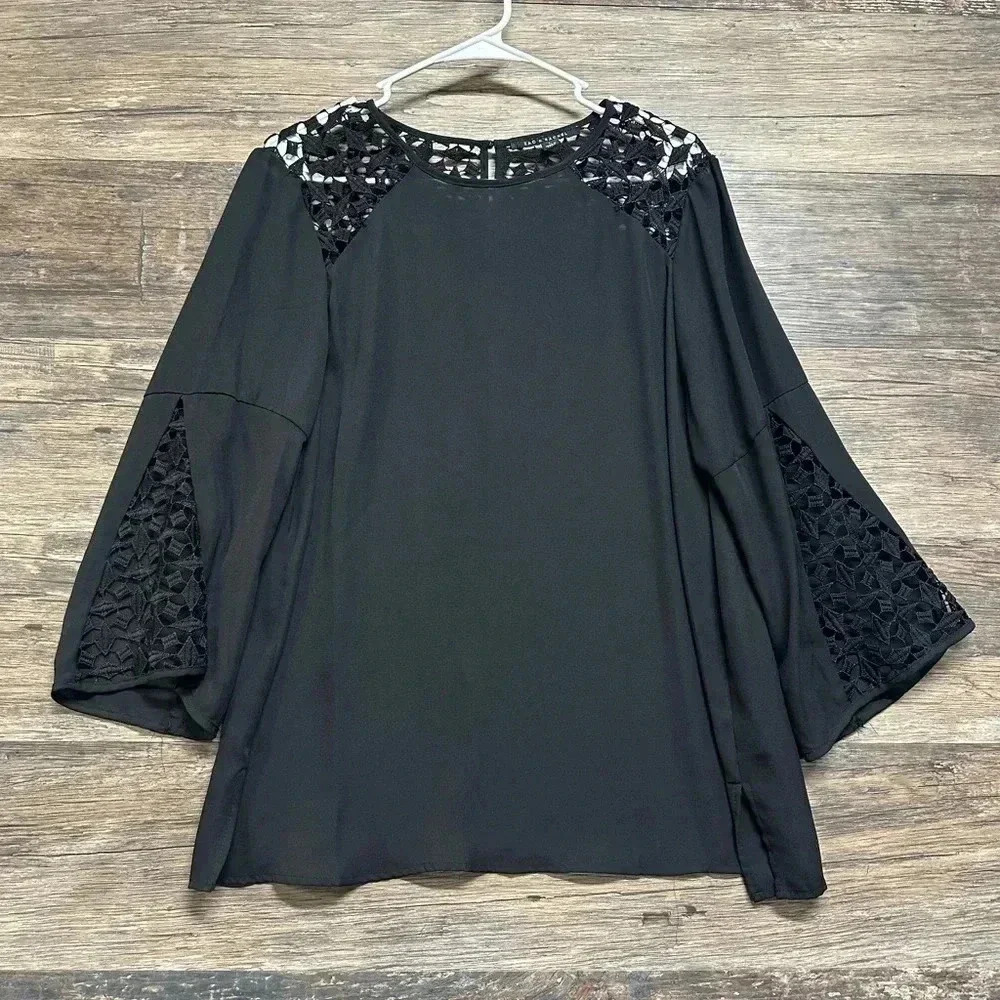 Zac & Rachel Black Lace Detail Blouse
